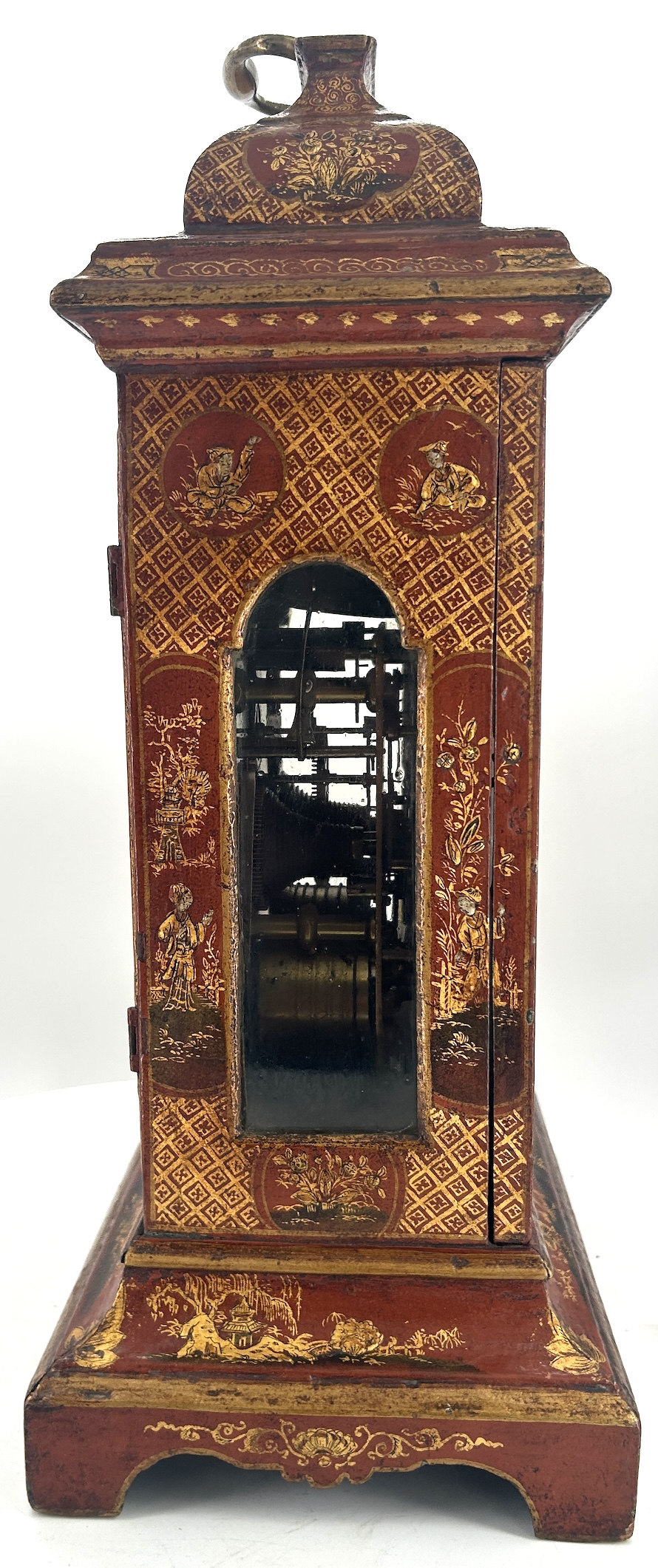 Outstanding Red Chinoiserie English Verge Twin Fusee Bracket Clock – Ca 1760 - Image 24